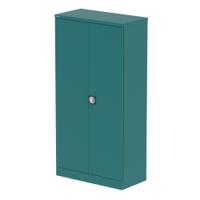 Qube 1850mm 2-Door Stationery Cupboard Verdigris With Shelves