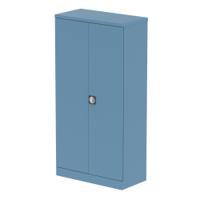 Qube 1850mm 2-Door Stationery Cupboard Pastel Blue With Shelves