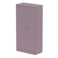 Qube 1850mm 2-Door Stationery Cupboard Pastel Violet With Shelves