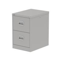 Qube 2 Drawer Filing Cabinet Goose Grey