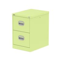 Qube 2 Drawer Filing Cabinet Chlorophyll