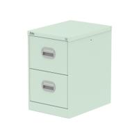 Qube 2 Drawer Filing Cabinet Peppermint Green