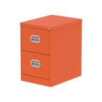 Qube 2 Drawer Filing Cabinet Sienna Orange