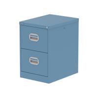 Qube 2 Drawer Filing Cabinet Pastel Blue