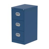 Qube 3 Drawer Filing Cabinet Blue