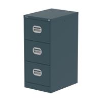 Qube 3 Drawer Filing Cabinet Ocean Cobalt