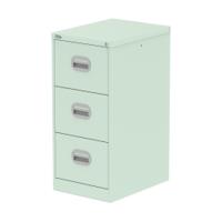Qube 3 Drawer Filing Cabinet Peppermint Green