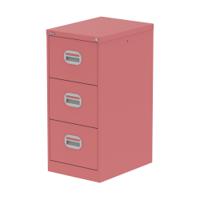 Qube 3 Drawer Filing Cabinet Antique Pink