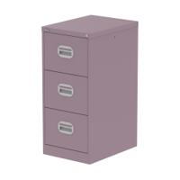 Qube 3 Drawer Filing Cabinet Pastel Violet