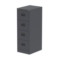 Qube 4 Drawer Filing Cabinet Graphite Grey