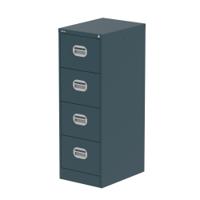 Qube 4 Drawer Filing Cabinet Ocean Cobalt