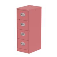 Qube 4 Drawer Filing Cabinet Antique Pink