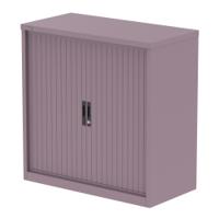 Qube 1000mm Side Tambour Cupboard Pastel Violet With Shelves