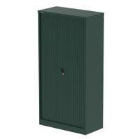 Qube 2000mm Side Tambour Cupboard British Racing Green With Shelves