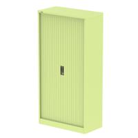 Qube 2000mm Side Tambour Cupboard Chlorophyll With Shelves