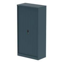 Qube 2000mm Side Tambour Cupboard Ocean Cobalt With Shelves