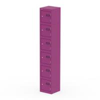 Qube Locker 6 Door 1800mm High Traffic Purple