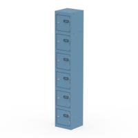 Qube Locker 6 Door 1800mm High Pastel Blue