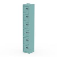 Qube Locker 6 Door 1800mm High Pastel Turquoise