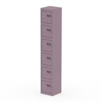 Qube Locker 6 Door 1800mm High Pastel Violet