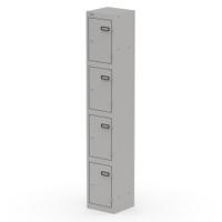 Qube Locker 4 Door 1800mm High Goose Grey