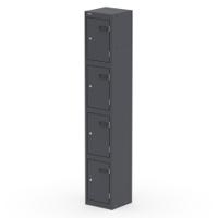Qube Locker 4 Door 1800mm High Graphite Grey