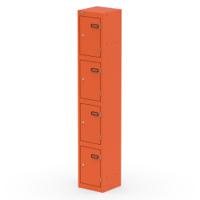 Qube Locker 4 Door 1800mm High Sienna Orange