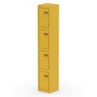 Qube Locker 4 Door 1800mm High Lemon Yellow