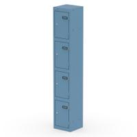 Qube Locker 4 Door 1800mm High Pastel Blue