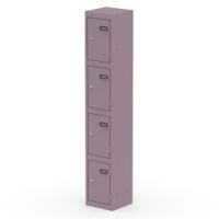 Qube Locker 4 Door 1800mm High Pastel Violet