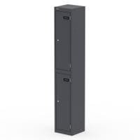 Qube Locker 2 Door 1800mm High Graphite Grey