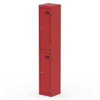 Qube Locker 2 Door 1800mm High Red