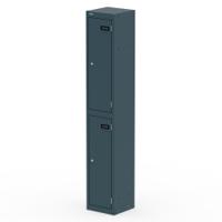 Qube Locker 2 Door 1800mm High Ocean Cobalt