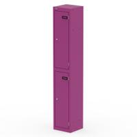 Qube Locker 2 Door 1800mm High Traffic Purple