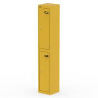 Qube Locker 2 Door 1800mm High Lemon Yellow