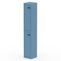 Qube Locker 2 Door 1800mm High Pastel Blue