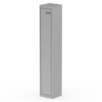 Qube Locker 1 Door 1800mm High Silver