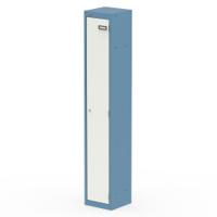 Qube Locker 1 Door 1800mm High Pastel Blue And Satin White
