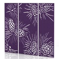 Sch! Acoustic Wall Panel - Pine (3 panels) - Plum Purple