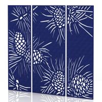 Sch! Acoustic Wall Panel - Pine (3 panels) - Cobalt Blue