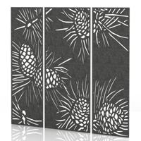 Sch! Acoustic Wall Panel - Pine (3 panels) - Graphite Charcoal