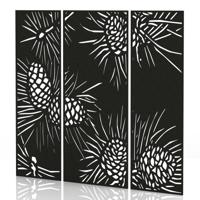 Sch! Acoustic Wall Panel - Pine (3 panels) - Raven Black