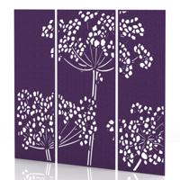 Sch! Acoustic Wall Panel - Wildflower (3 panels) - Plum Purple