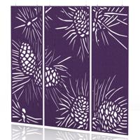 Sch! Acoustic Hanging Wall Panel - Pine (3 panels) - Plum Purple