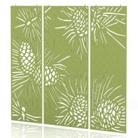 Sch! Acoustic Hanging Wall Panel - Pine (3 panels) - Lime Green