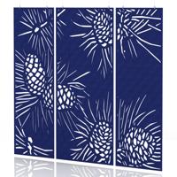 Sch! Acoustic Hanging Wall Panel - Pine (3 panels) - Cobalt Blue