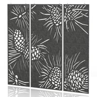 Sch! Acoustic Hanging Wall Panel - Pine (3 panels) - Graphite Charcoal