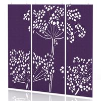 Sch! Acoustic Hanging Wall Panel - Wildflower (3 panels) - Plum Purple