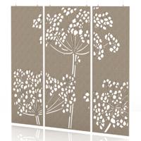 Sch! Acoustic Hanging Wall Panel - Wildflower (3 panels) - Oatmeal Beige