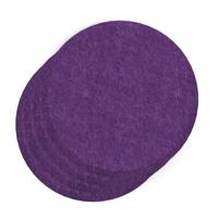 Sch! Acoustic Wall Tile - Set of 4 - Bevelled Edge - Circle - Plum Purple